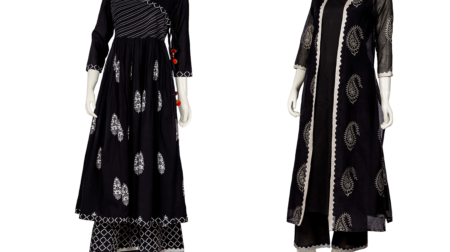black kurtis online shopping