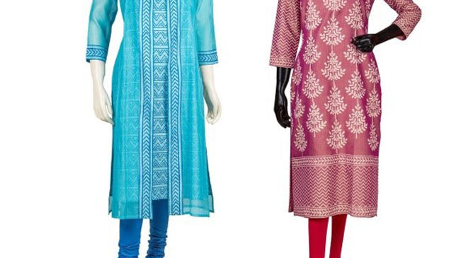 block print women kurtis