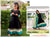 Aswi Black and Lime Anarkali Dress for Mommy and Baby girl