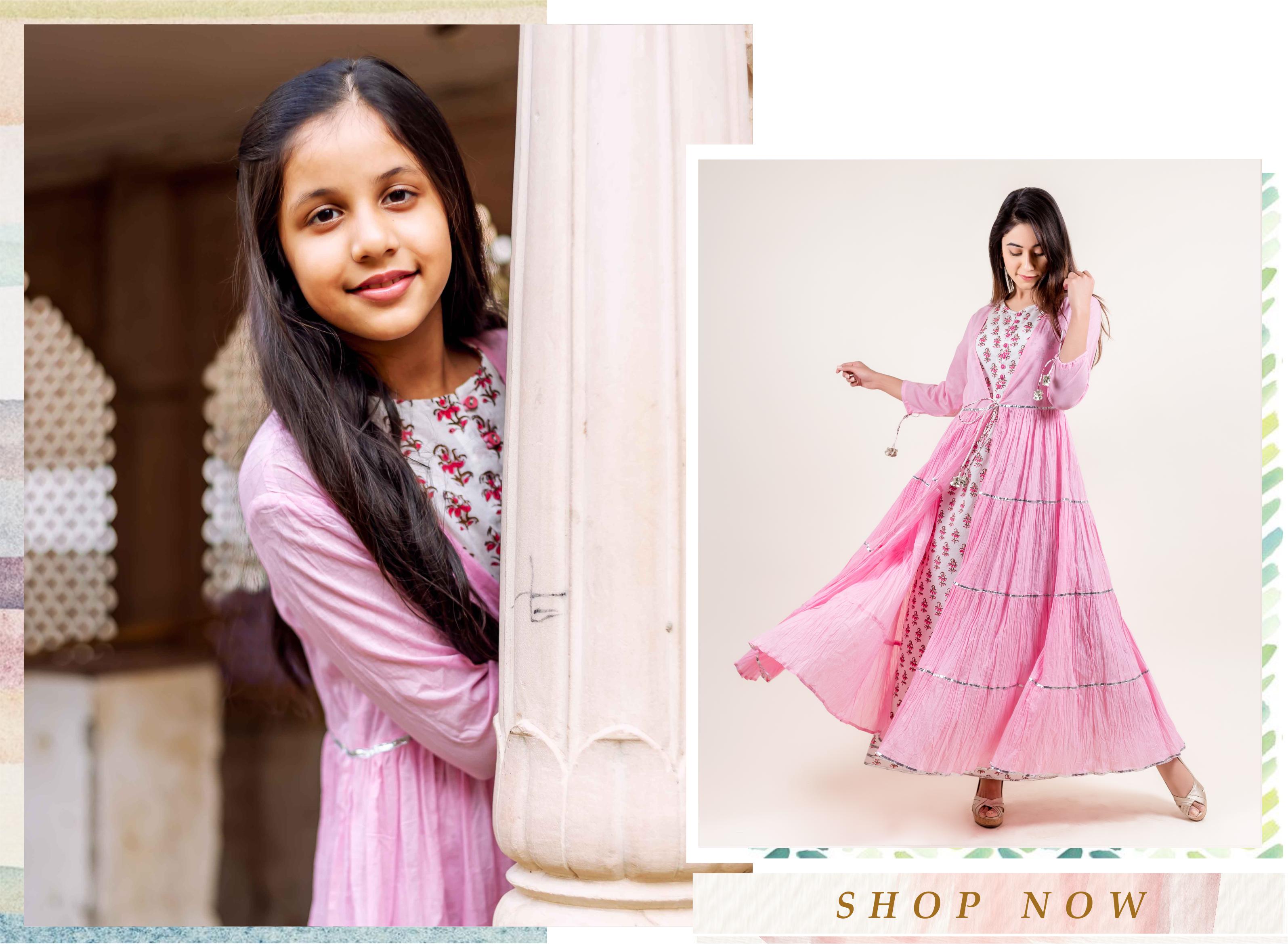 Swirly Sassy Cotton Tiered Long Dress