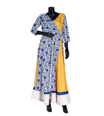 block printed dress