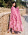 Pink Chanderi Hand Block Printed Dupatta