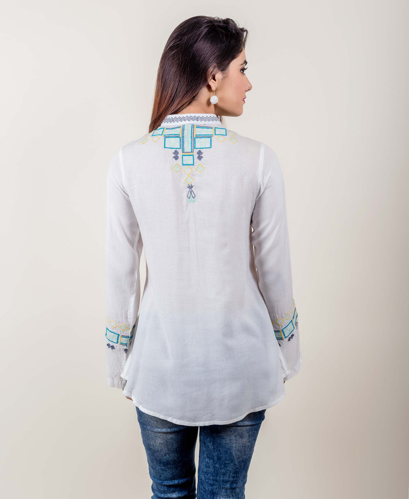 short kurti embroidery design
