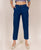 Indigo Linen Solid Narrow Bottom Pants