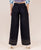 Cotton Embroidered Solid Black Palazzo Pants