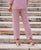Flamingo Pink Linen Solid Pants