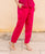 Ruby Pink Linen Solid Pants