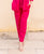 Ruby Pink Linen Solid Pants