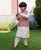 Chanderi Crème Kurta Set with Printed Chanderi Waist Coat