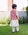 Chanderi Crème Kurta Set with Printed Chanderi Waist Coat