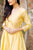 Block Printed Angrakha Style Mustard Yellow Long Kurtas with Palazzos online
