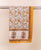 Yellow and White Block Printed Chanderi Dupatta