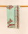 Mint and Red Hand Block Printed  Dupatta