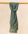 Green Hand Block Printed Dupatta with Lace Detail