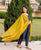 Yellow Block Printed Dupatta