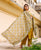 White and Yellow Hand Block Printed Dupatta