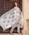 White and Green Hand Block Printed Dupatta
