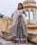 White and Rust Hand Block Printed Dupatta