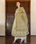 White and Ochre Block Printed Chanderi Dupatta