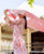 Peach and Orange Block Printed Chanderi Dupatta