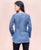 Full Sleeves Button Down Blue Shirt Style Top for girls online