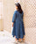 Blue Tasseled Cotton Asymmetrical Angrakha Dress