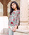 Frosty Mint Block Printed Crop Top with Dhoti and Detachable Jacket for Baby Girl