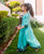Mint Green Hand Embroidered Angrakha Style Dress