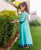 Mint Green Hand Embroidered Angrakha Style Dress