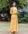 Golden Hand Block Printed dresses for women