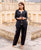Black Linen Power Suit