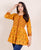 Yellow Hand Block Printed Peplum Top