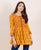 Yellow Hand Block Printed Peplum Top
