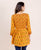 Yellow Hand Block Printed Peplum Top