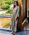 Sage Green Rayon Block Printed Long Dress