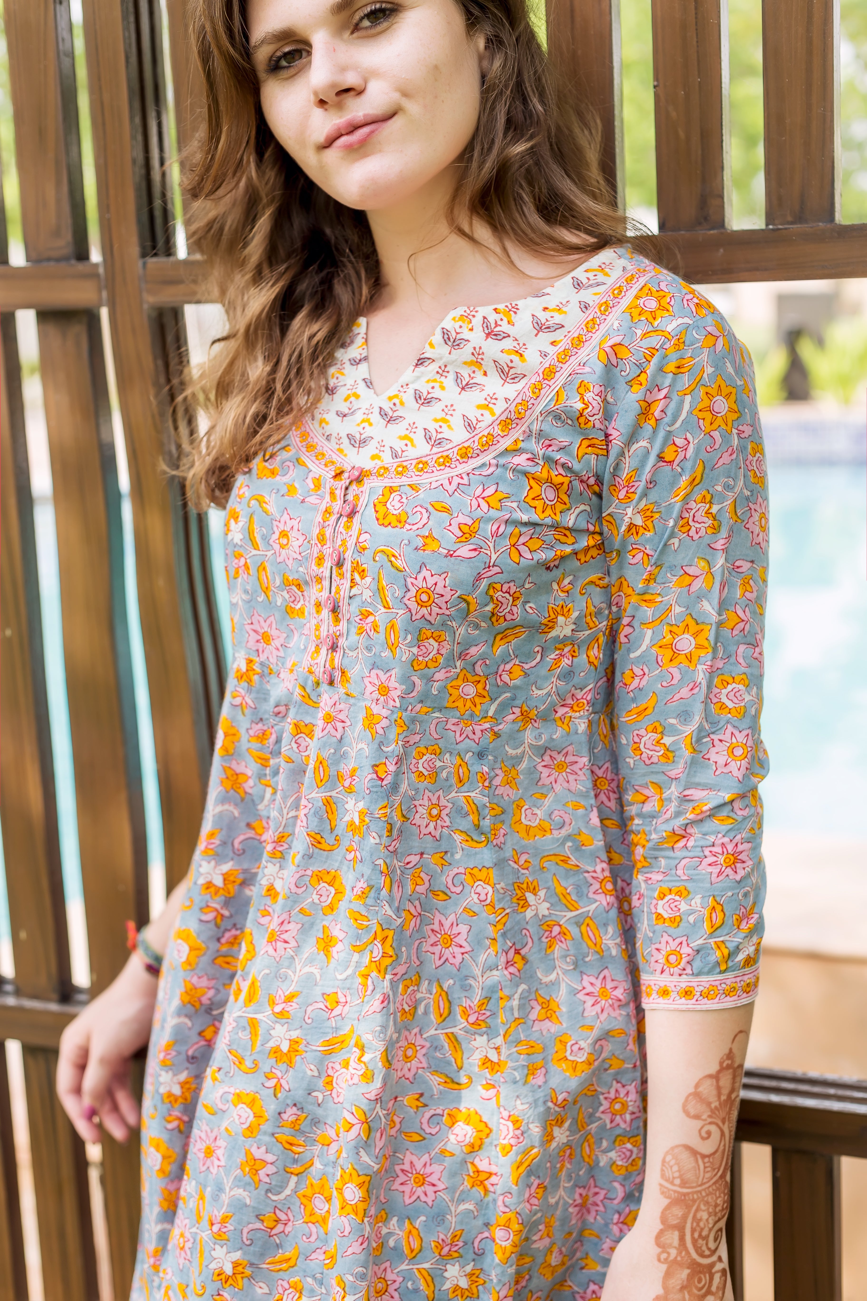 Casual Wear A-Line Hand Block Printed Dress Kurti, Size: XL at Rs 950/piece  in Jaipur