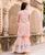 Nirvi Peach Polka Printed and Embroidered Kurta