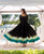 Aswi Black and Lime Anarkali Dress