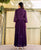Farha Wine Lurex Embroidered Anarkali Dress