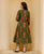 Olive and Red Kurta Set with Detachable Jacket