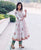 White Anarkali Hand Block Printed Kurta Dress