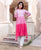 Ombre Pink and White Kurta