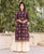 Wine and Creme Gold Printed Sharara Kurta