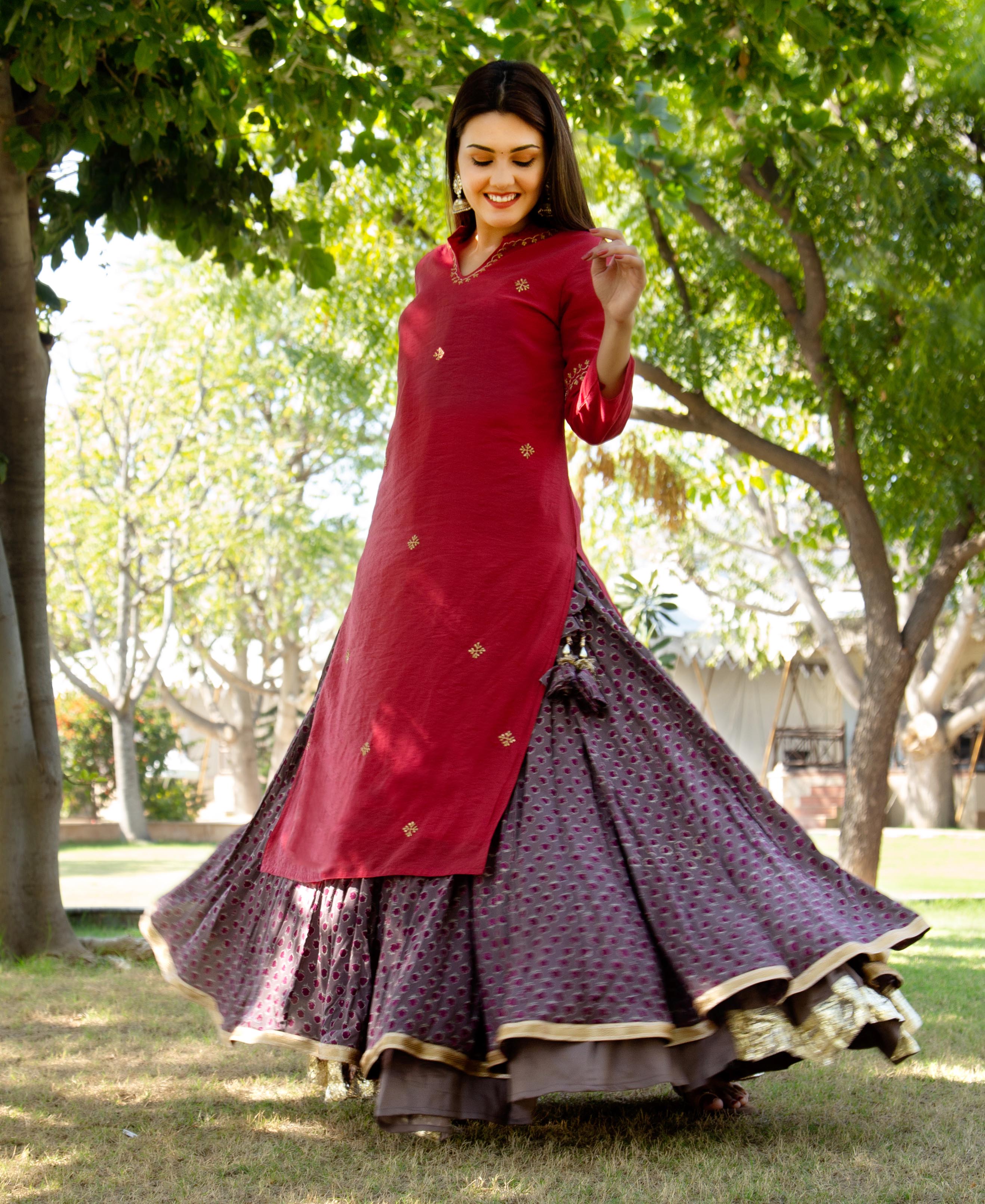 Buy online Black Chanderi Cotton Skirt Top from ethnic wear for Women by  Kaanchie Nanggia for 1729 at 42 off  2023 Limeroadcom