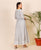White Zig Zag Printed Anarkali Dress