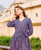 Blue Hand Block Printed Drop Waist Dress