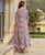 Gauri Grey and Pink Hand Block Printed Dress