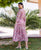 Pink Block Printed Tiered Laila Dress