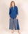 Indigo Print Hand Block Print Kurti with Tasseled Chevron Palazzo