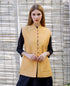 Block Printed Yellow Chanderi Jacket